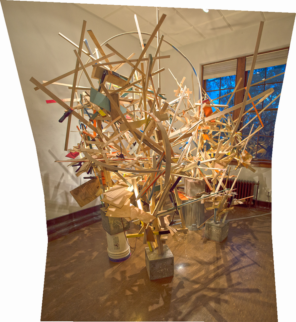 Karl Hofmann, A Second Life, 2014, wood, concrete, dimensions variable, 11' x 9' x  10'